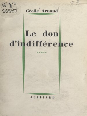 cover image of Le don d'indifférence